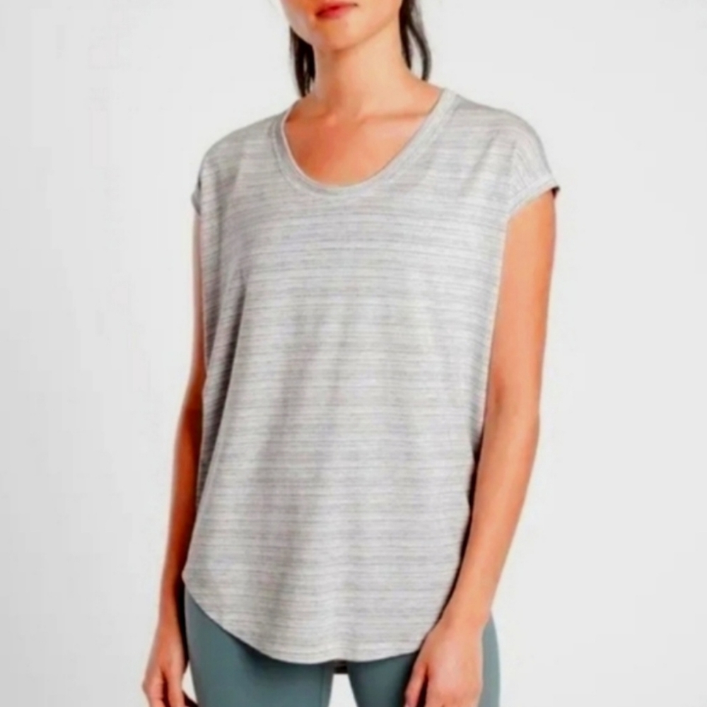 Athleta Cloudlight Stratus striped tee